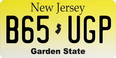 NJ license plate B65UGP
