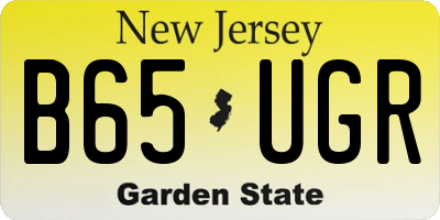NJ license plate B65UGR