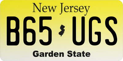 NJ license plate B65UGS