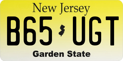 NJ license plate B65UGT