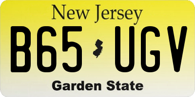 NJ license plate B65UGV