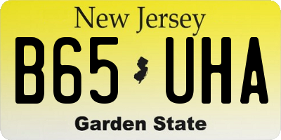 NJ license plate B65UHA
