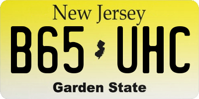 NJ license plate B65UHC