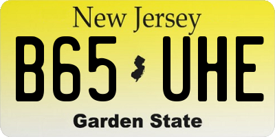 NJ license plate B65UHE