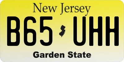NJ license plate B65UHH