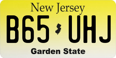 NJ license plate B65UHJ