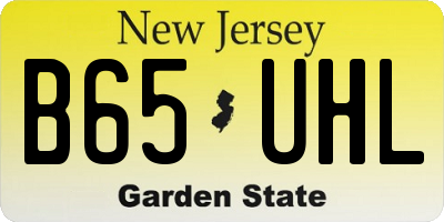 NJ license plate B65UHL