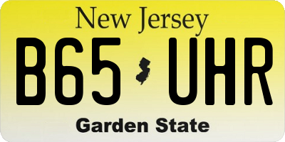 NJ license plate B65UHR