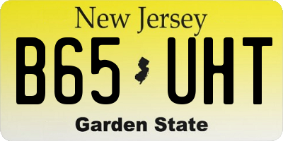 NJ license plate B65UHT