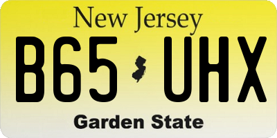 NJ license plate B65UHX