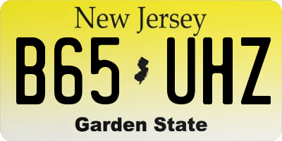 NJ license plate B65UHZ
