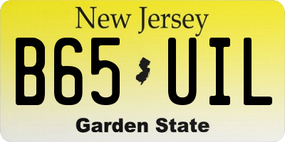 NJ license plate B65UIL