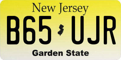 NJ license plate B65UJR