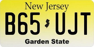 NJ license plate B65UJT