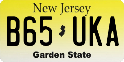 NJ license plate B65UKA