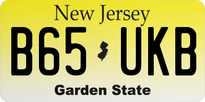 NJ license plate B65UKB