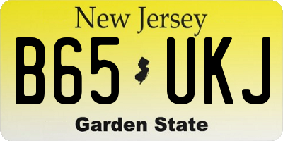 NJ license plate B65UKJ