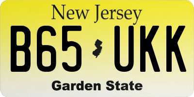 NJ license plate B65UKK