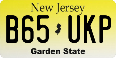 NJ license plate B65UKP