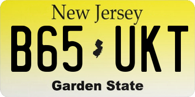 NJ license plate B65UKT