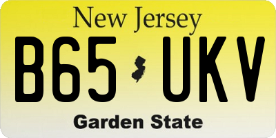NJ license plate B65UKV