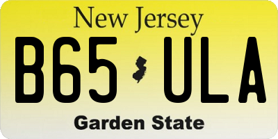 NJ license plate B65ULA