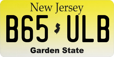 NJ license plate B65ULB