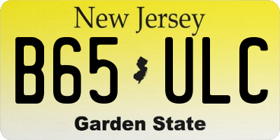 NJ license plate B65ULC