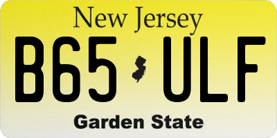 NJ license plate B65ULF