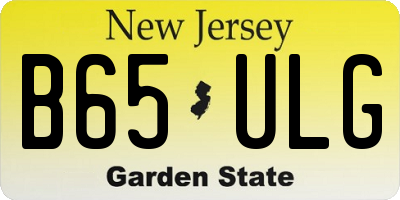 NJ license plate B65ULG