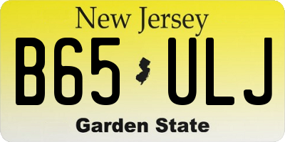 NJ license plate B65ULJ