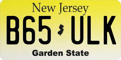 NJ license plate B65ULK