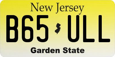 NJ license plate B65ULL