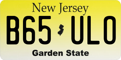 NJ license plate B65ULO