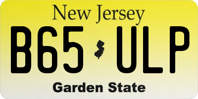 NJ license plate B65ULP