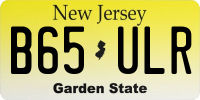 NJ license plate B65ULR