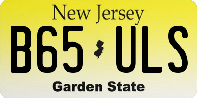 NJ license plate B65ULS