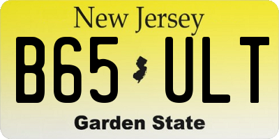 NJ license plate B65ULT