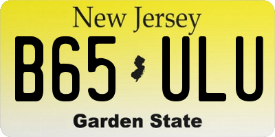 NJ license plate B65ULU