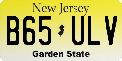NJ license plate B65ULV