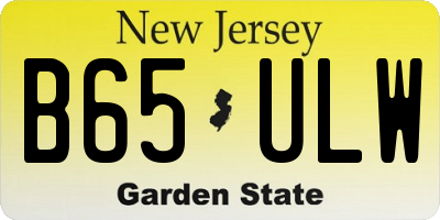 NJ license plate B65ULW