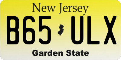 NJ license plate B65ULX