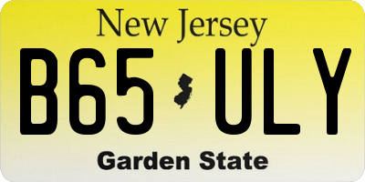 NJ license plate B65ULY