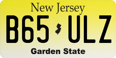 NJ license plate B65ULZ