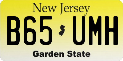 NJ license plate B65UMH