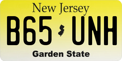 NJ license plate B65UNH