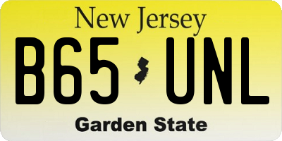 NJ license plate B65UNL