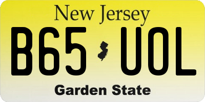 NJ license plate B65UOL