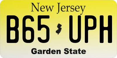 NJ license plate B65UPH