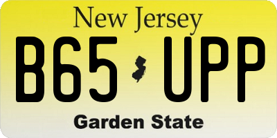NJ license plate B65UPP